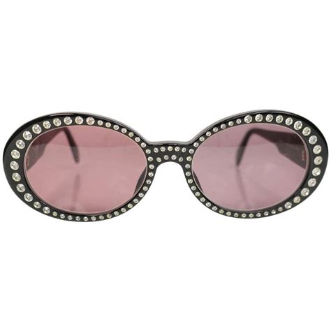 the chanel diamante sunglasses w/ rhinestones|vintage chanel sunglasses for women.